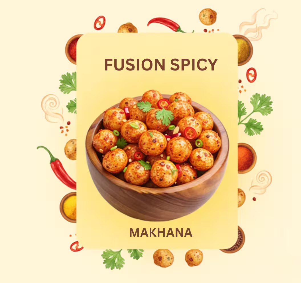 Fusion Spicy Makhana spicy roasted fox nuts healthy protein rich snack