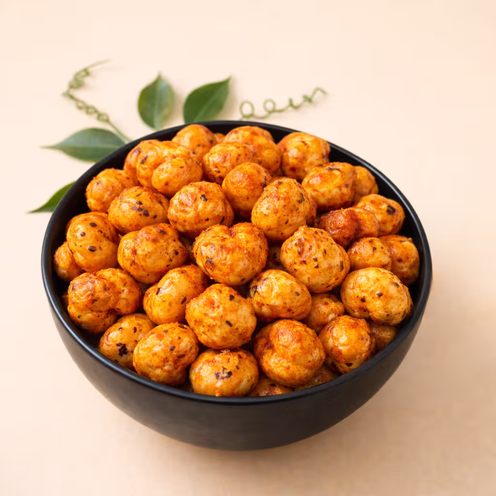 Fusion spicy makhana masala fox nuts healthy snack India