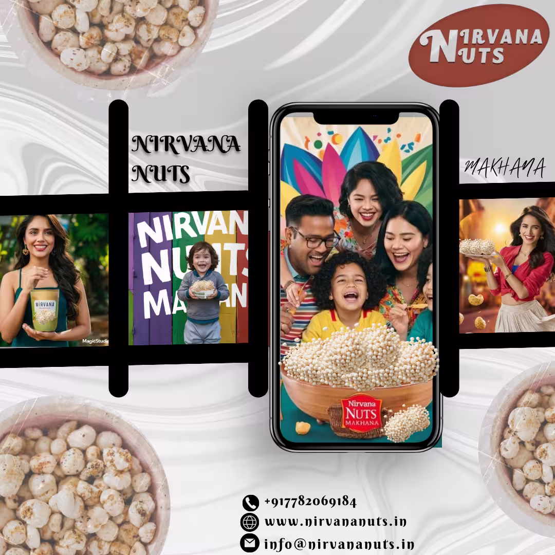 Premium makhana fox nuts healthy snacks India natural roasted Nirvana Nuts
