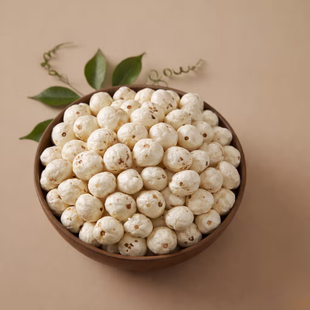 Classic salted makhana healthy roasted fox nuts snack India