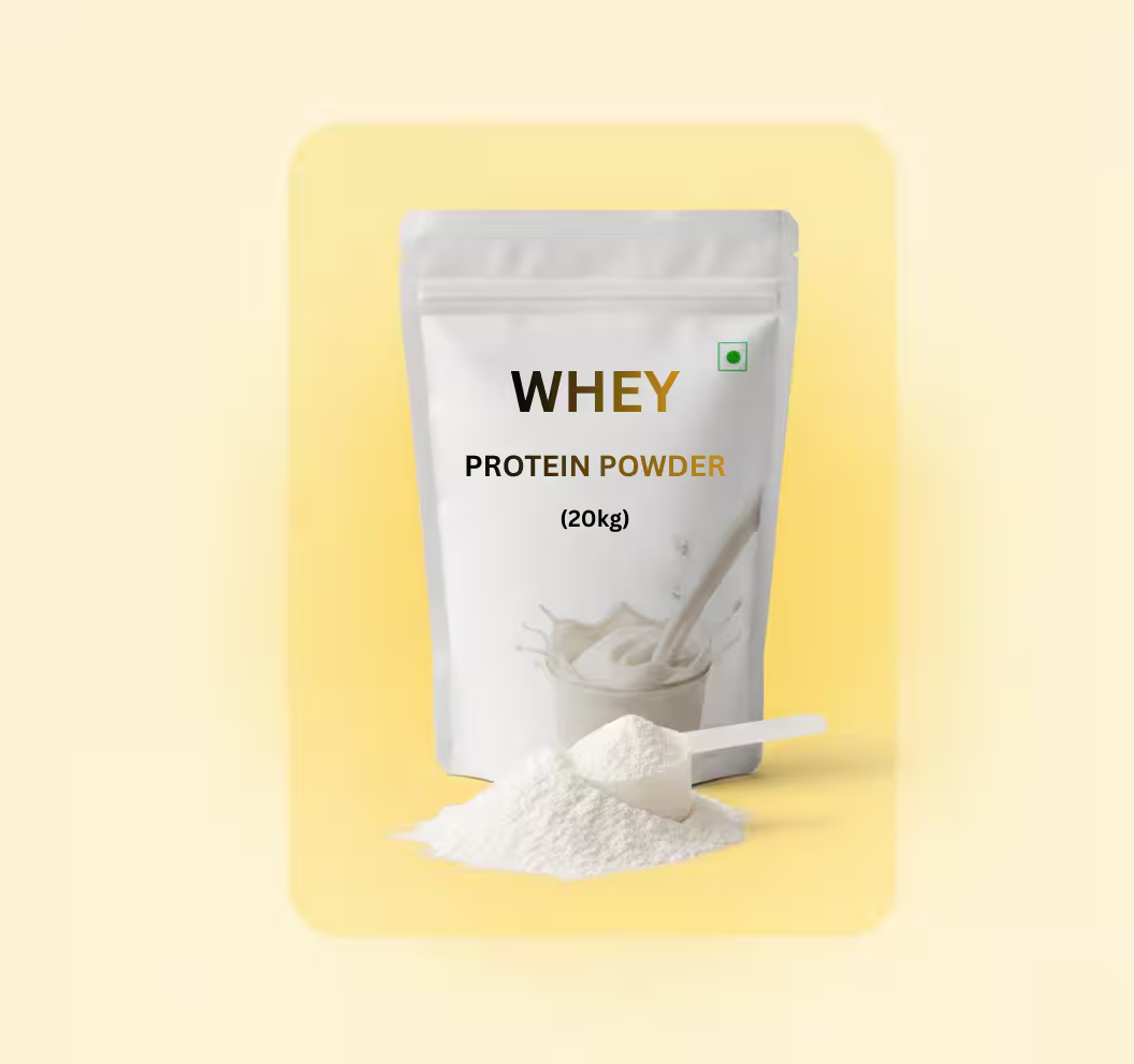 Bulk Whey Protein 20kg commercial packaging muscle growth fitness gym supplement supplier India